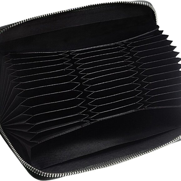 Women's Genuine Leather Credit Card Wallet RFID Secure 36 Slots Large Capacity - Picture 1 of 7